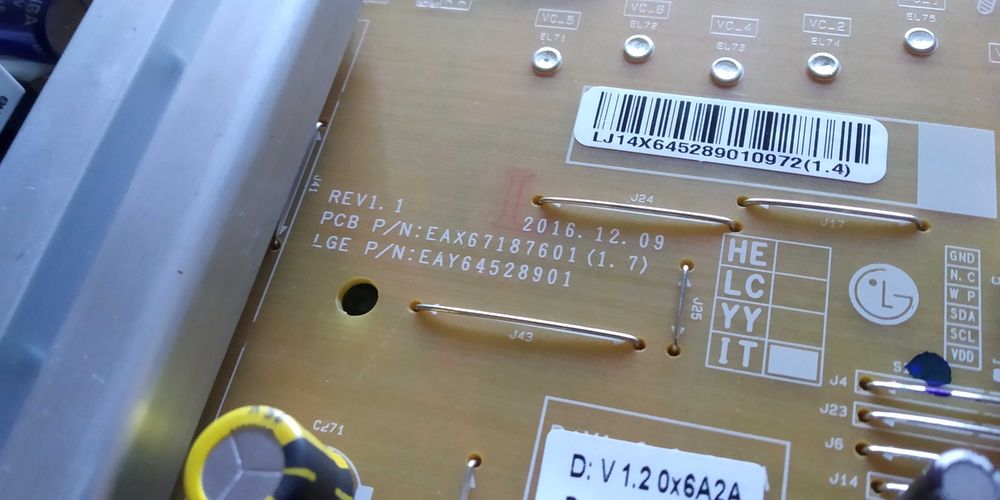 Fonte de Alimentação Power Board LG EAX671,87601