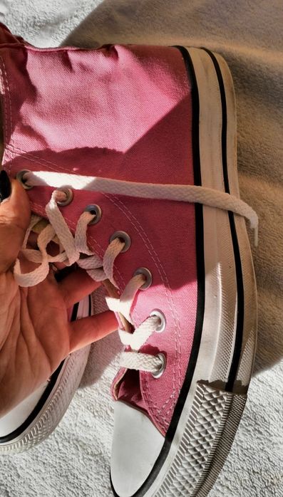 All star rosa como novas