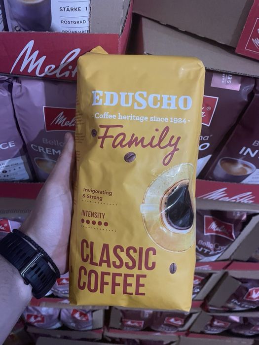Кава в зернах Едушо Фемелі 1кг / кофе Eduscho Family 1kg