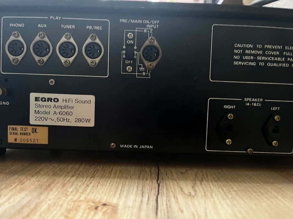 Wzmacniacz audio EGRO (Tensai/Akai)  A-6060