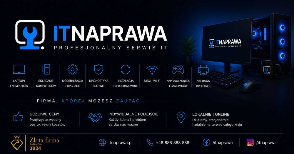 Naprawa • Modernizacja • Sprzedaż • Konfiguracja Sprzętu IT