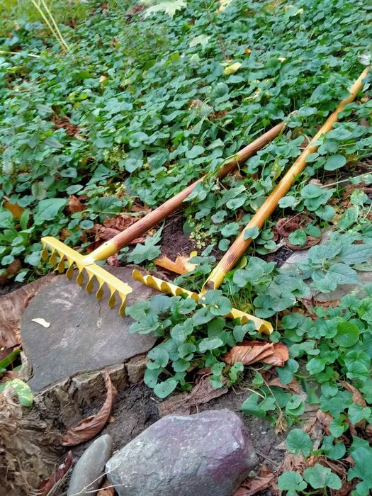 Грабли садовые с черенком