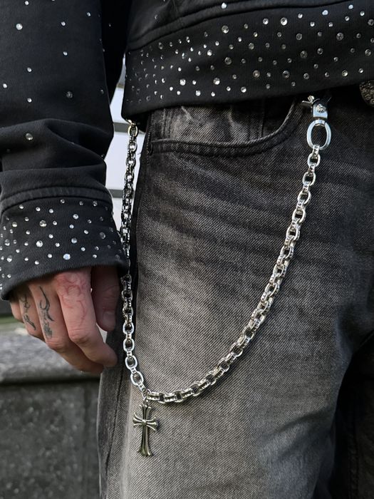 Кулон Chrome Hearts / Підвіска Хром Хартс / Ланцюжок на штани Хром Хардс y2k з хрестом