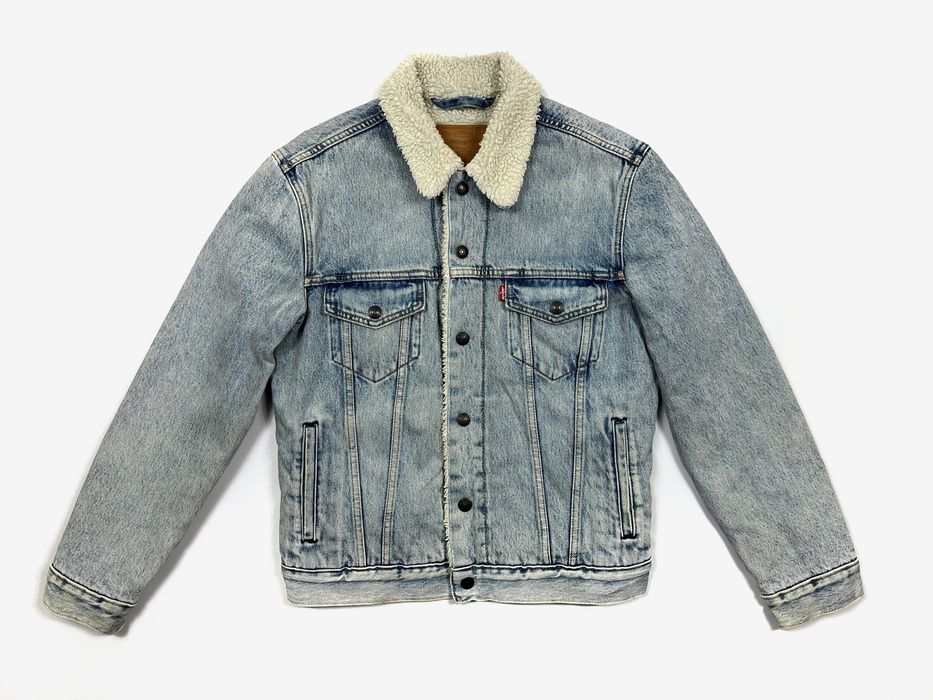Джинсова куртка зимова шерпа Levis  теді