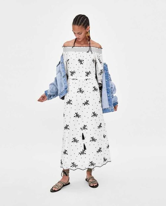 Zara sukienka z haftem xs