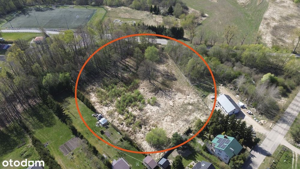 Działka 8775 m² przy Okrzei/Jeziornej – las, jezioro_MPZP_pełne MNU.