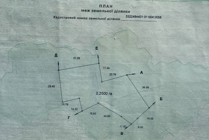 Продаж земельної ділянки 25 соток, с. Потоки (Полтавська траса)