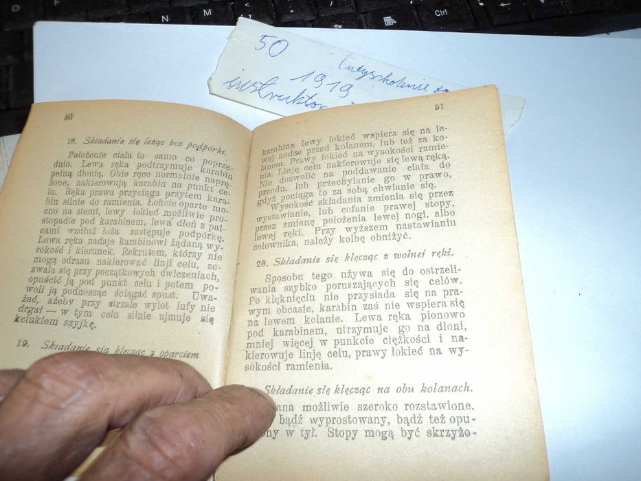 Instruktor piechoty część 2 wyszkolenie bojowe [ 1919r. oryginał ]