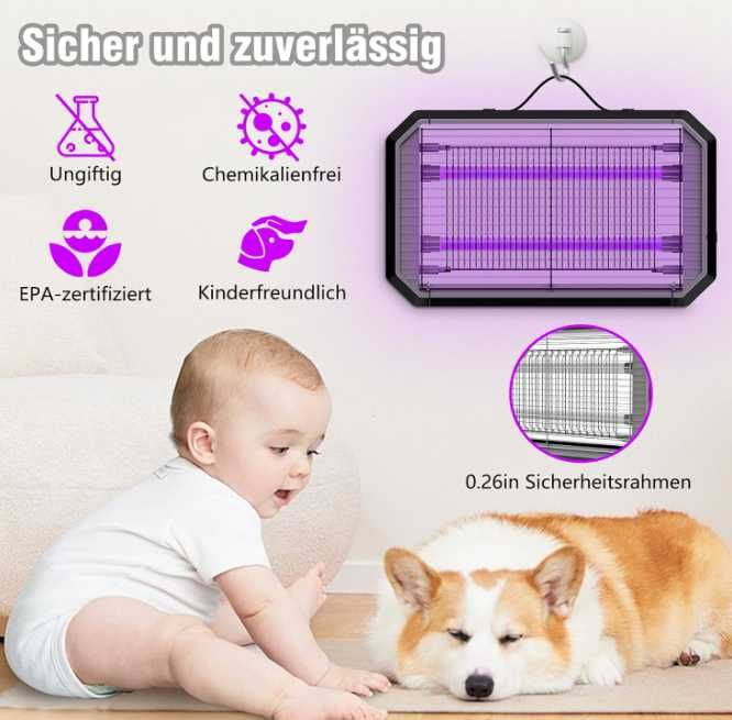 Elektryczna lampa owadobójcza 4200V UV do domu i ogrodu