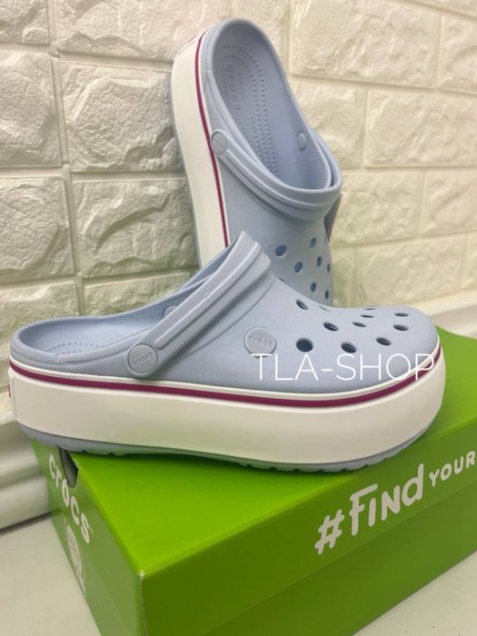Сабо жіночі крокси Crocs Platform веселка кольорові