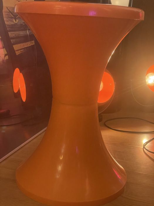 Tam Tam Banco Stool Space Age Orange Retro Vintage Mid Century Design