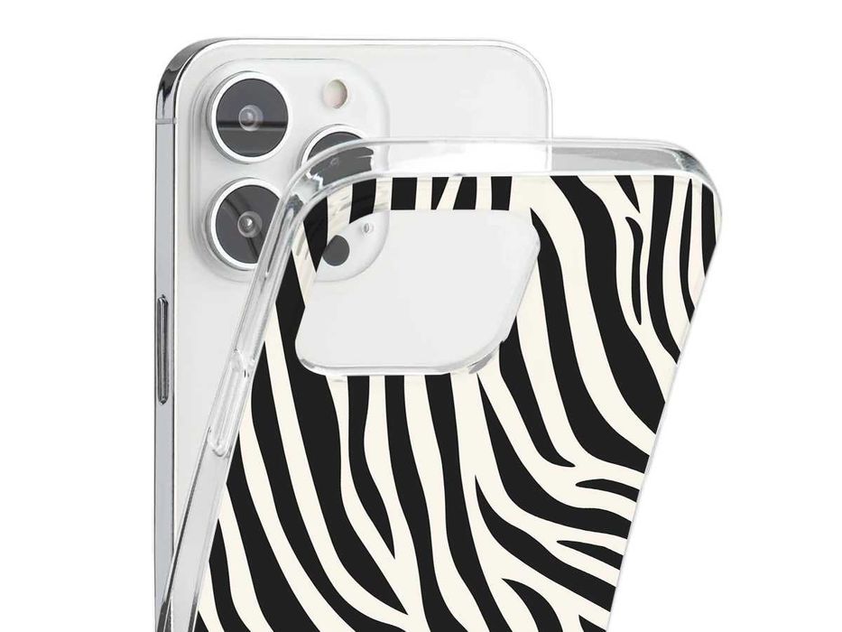 Capa silicone riscas pretas Zebra para telemóveis Xiaomi Redmi e Mi