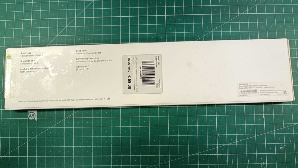 Bracelete Apple Watch Sport Loop Preta 38mm | Nova & Original