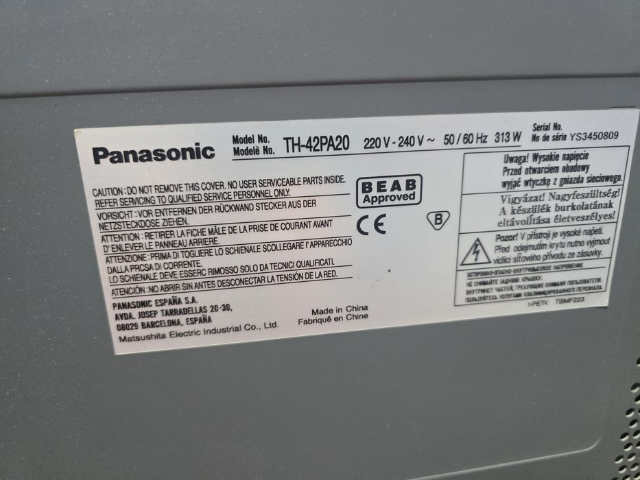 Tv panasonic 42"