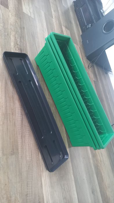 3x donica balkonowa z odstawką