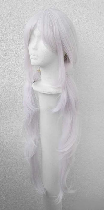 Vanilla Nekopara długa różowa biała peruka z kitkami cosplay wig