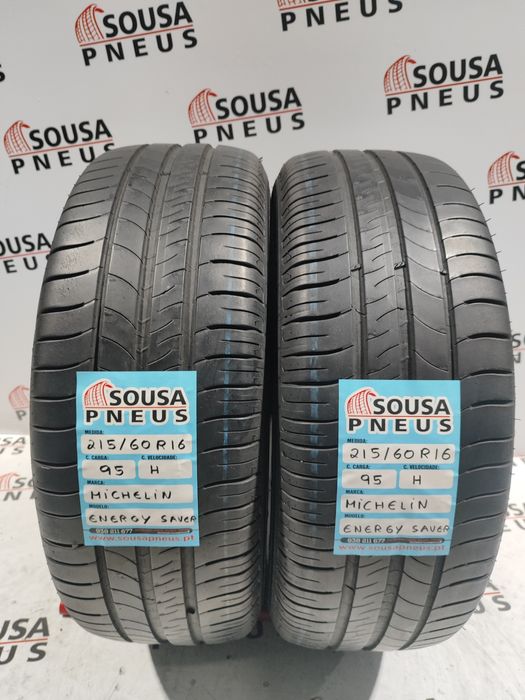 2 pneus semi novos 215-60R16 Michelin - Oferta da Entrega