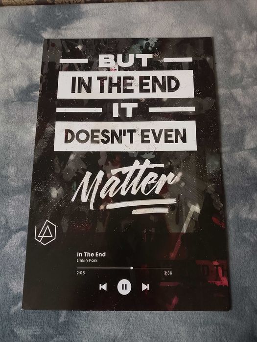 plakat zespołu muzycznego linkin park