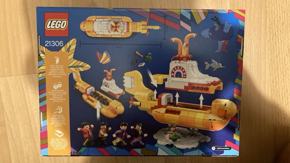 Lego 21306 Ideas The Beatles - żółta łódź podwodna IDEAŁ + gratis