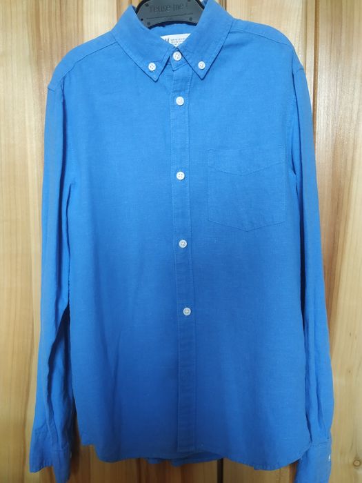 Koszula chłopięca h&m len/bawełna r. 140