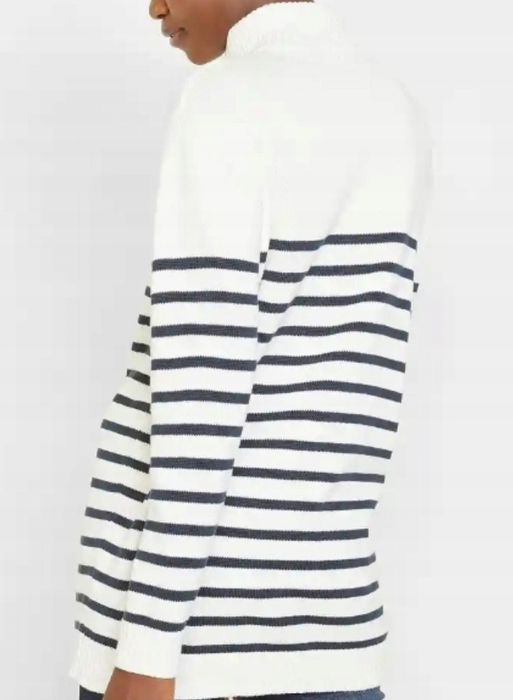 B.P.C sweter w paski ze stójką i zamkiem ^36/38