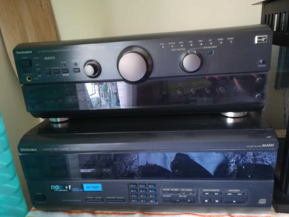 TECHNICS ZESTAW Ampituner SA-AX6 Zmieniarka CD SL-MC6 Kolumny SB-T200