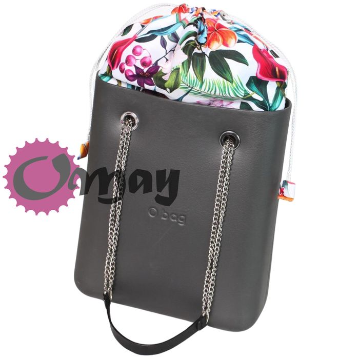 Szary organizer OBAG OCHIC CHIC Worek łąka kolor 2kieszenie komin OMAY