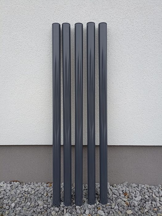 Słupek 150 cm ostrzegawczy biało czerwony drogowy parkingowy fi55