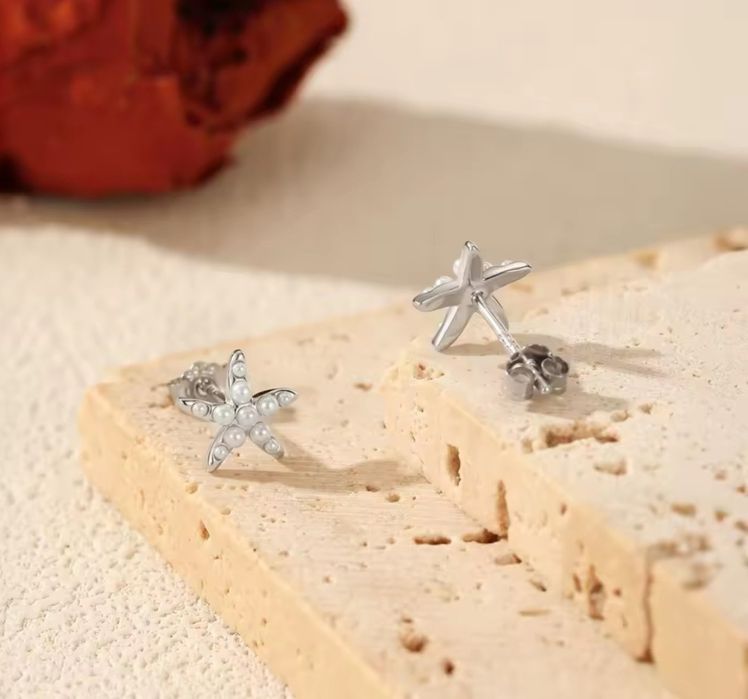 Срібні сережки з перлами