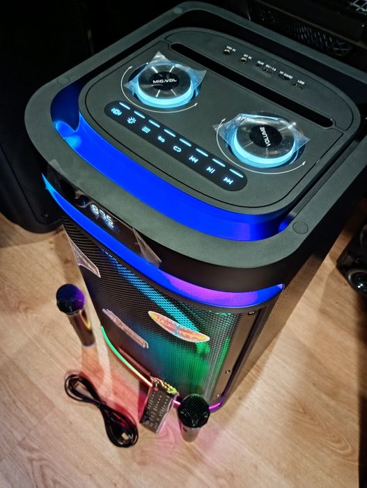 Караоке акустика Temeisheng-10(блютуз, microSD, USB,FM) ПультДУ, 2микр