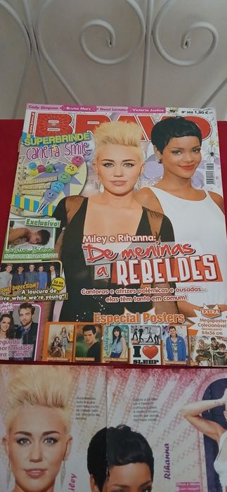 Capa Bravo + artigo Miley e Rihanna