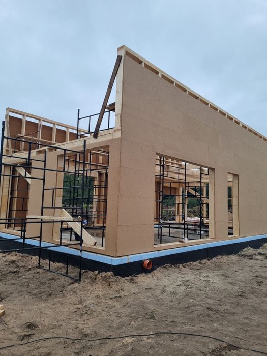 Domek 70+70m2 - konstrukcja szkieletowa z C24