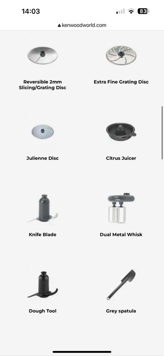 Acessórios Kenwood Processador de comida MultiPro Classic FDM786BA