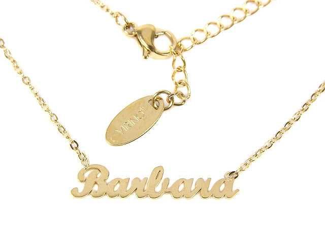 Naszyjnik stal chirurgiczna imię BARBARA celebrytka złota 316L nowy