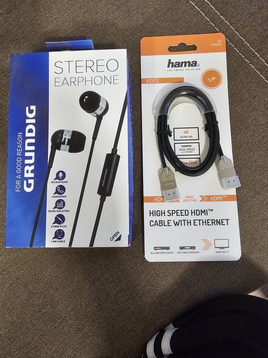Sluchawki grundig oraz kabel hdmi hama 1m