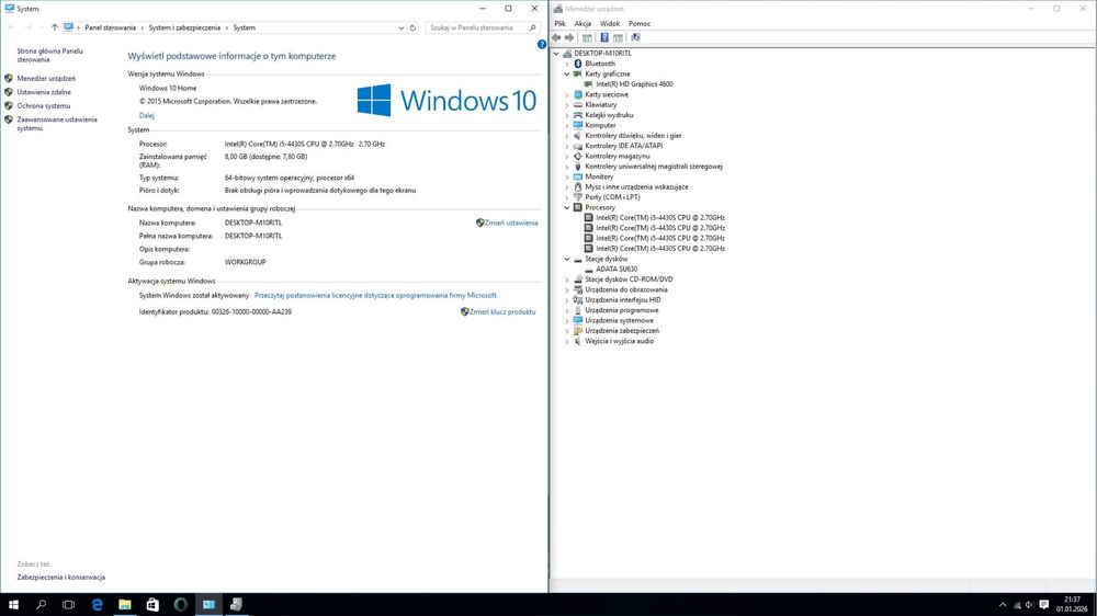 Komputer Lenovo aio thinkcentre M93z i5 ssd