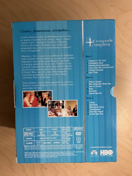 1, 3, 4 e 5 temporada do Sex and the City