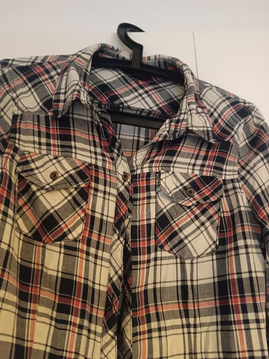 Koszula w kratę kratkę h&m 38 na guziki
