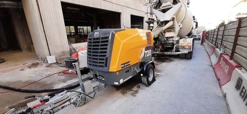 Pompa do betonu, pompowanie betonu, posadzki przemyslowe