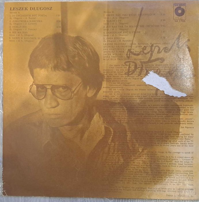 Leszek Długosz. Płyta winylowa z 1980 roku