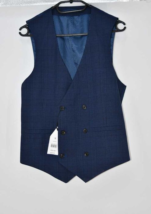 Elegancka kamizelka garniturowa Burton Slim | Dwurzędowa