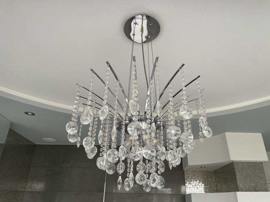 Żyrandol lampa kryształki Audi 77 SP6 Ideal Lux