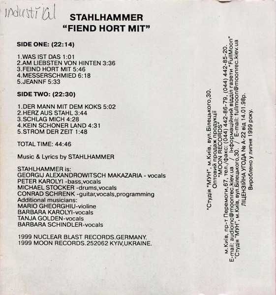 Kaseta Stahlhammer-"Fiend hort mit"