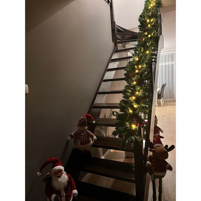 ŁAŃCUCH świąteczny 270cm LED zielony gęsty choinka