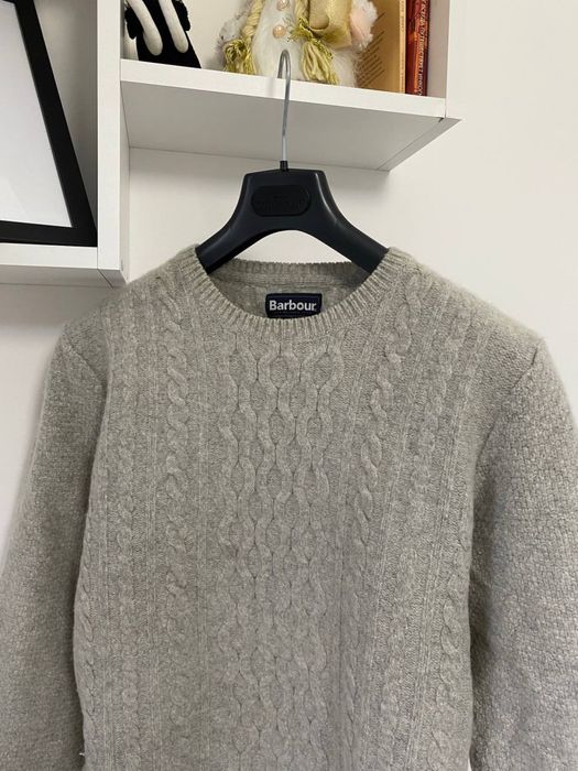 Barbour cable sweter bluza old money
