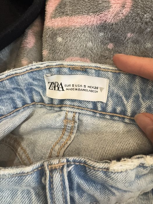 Джинсова спідниця міді Zara з розрізом, розмір S