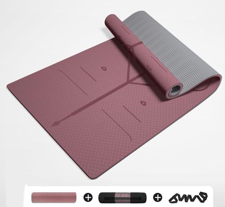 Найкращий потовщений килимок для фітнесу йога мат 183х61х0.8 см