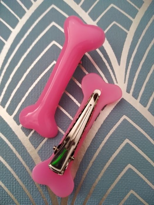 Ganchos de cabelo em forma de osso, 3 cores