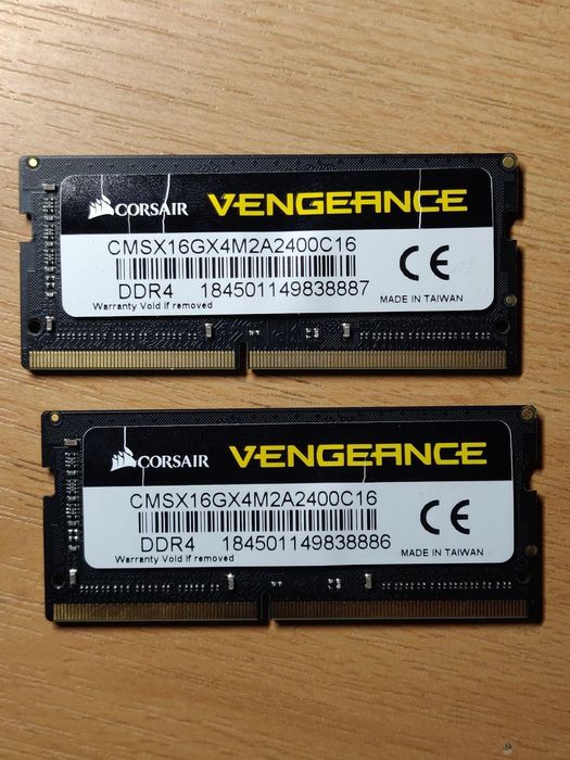 Пам'ять для ноутбуків Corsair 16 GB (2x8GB) SO-DIMM DDR4 2400 MHz Veng
