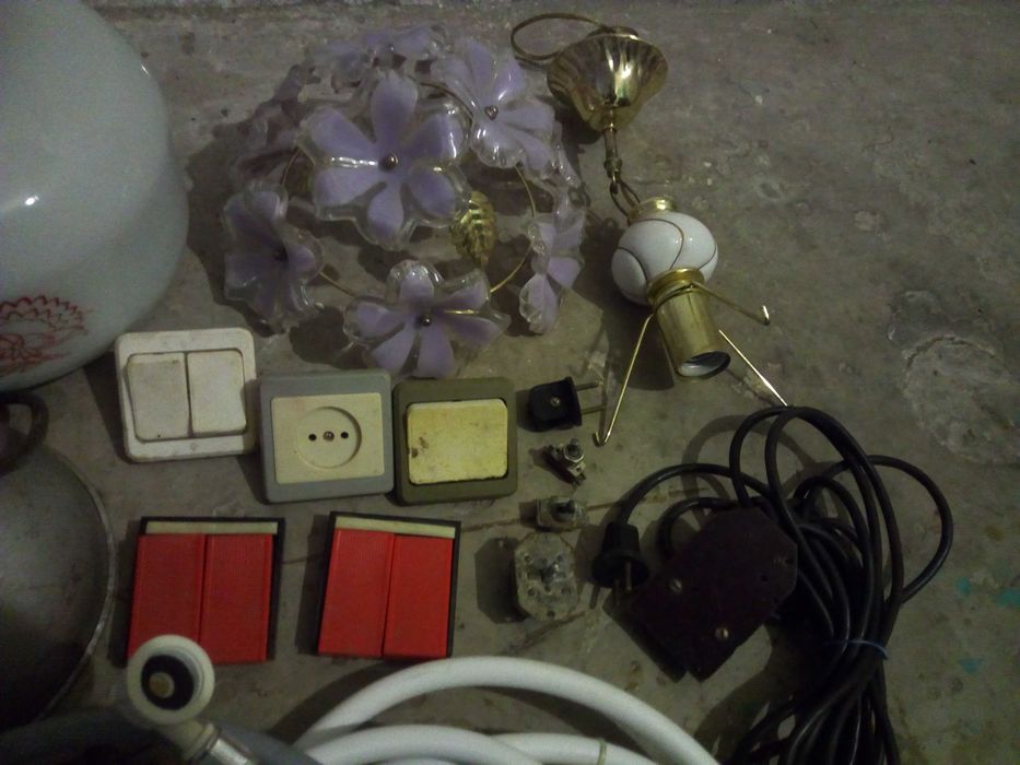 Переноска плафон люстра  шланг тройник удлинитель (ОДНИМ лотом)